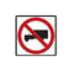 R-Series Black and Red Regulatory Sign - Conventional/Multiple Lane, Expressway, Freeway - Image 1