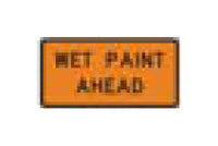 W-Series Black on Orange Warning Sign - 72 x 36 in | 90 x 42 in