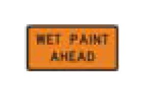 W-Series Black on Orange Warning Sign - 72 x 36 in | 90 x 42 in - Image 1