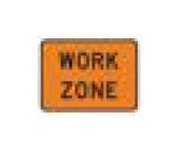 G Series Construction Information Sign - Black on Orange