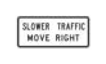 R-Series Black on White Regulatory Sign - Freeway 84 x 36 in. - Image 1