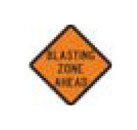 High-Visibility W-Series Black on Orange Warning Sign - 36 x 36 in - Image 1