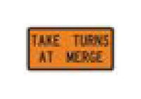 G Series Construction Information Sign - Black on Orange, 48x24 in