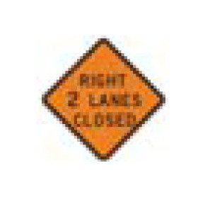 W-Series Black on Orange Warning Sign - 48x48 inches - Image 1