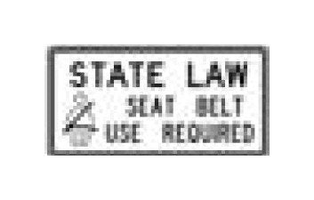 72 x 36 in R-Series Black on White Regulatory Sign - Image 1