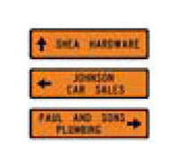 G Series Construction Information Sign - Black on Orange - 72 x 18 in