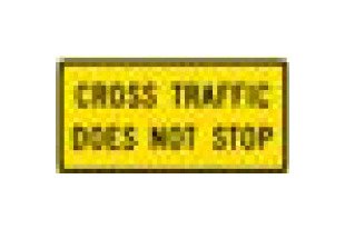 W-Series Black on Yellow Warning Sign - R1-1 Compliant - Image 1