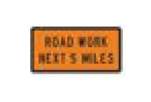 G Series Black on Orange Construction Information Sign - Parking & Custom Signage - Image 1