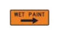 W-Series Black on Orange Warning Sign 54x22 in