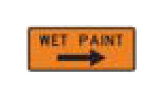 W-Series Black on Orange Warning Sign 54x22 in - Image 1