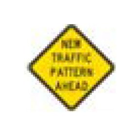 W-Series Black on Yellow Warning Sign for Roads and Expressways - Image 1