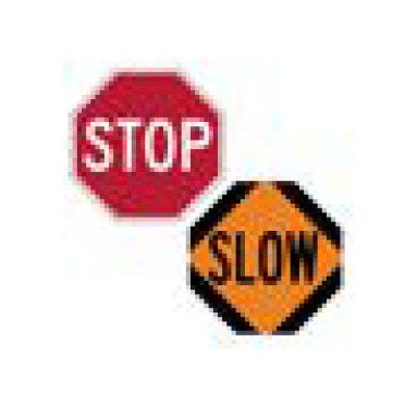 W-Series Black Warning Sign with Color Matching Background - Image 1