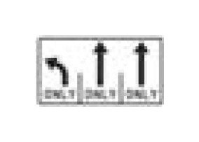 Regulatory Lane Control Sign - 54 x 30 Inches - Image 1