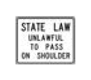 R-Series Black on White Regulatory Sign - 60 x 48 in - Image 1