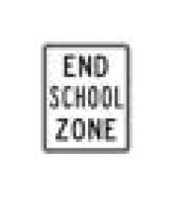 S Series School Warning Sign - Black on White - Image 1