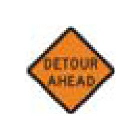 W-Series Black on Orange Warning Sign for Traffic Safety - Image 1