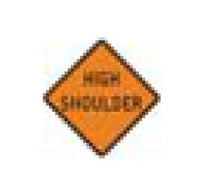 High-Visibility W-Series Black on Orange Warning Sign - Conventional Road 36 x 36 in.