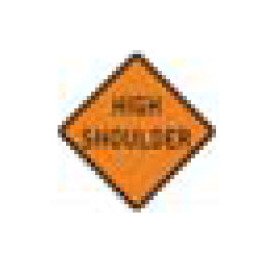 High-Visibility W-Series Black on Orange Warning Sign - Conventional Road 36 x 36 in. - Image 1