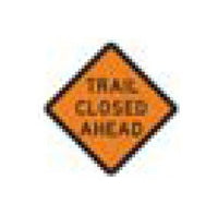W-Series Black on Orange Warning Sign - Bike Path 18x18in