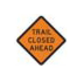 W-Series Black on Orange Warning Sign - Bike Path 18x18in - Image 1