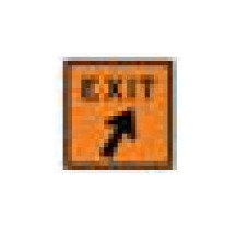 High-Visibility G Series Black on Orange Construction Sign, 48x48in - Image 1