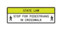 High Visibility R-Series Regulatory Sign - Black and White on Fluorescent Yellow-Green