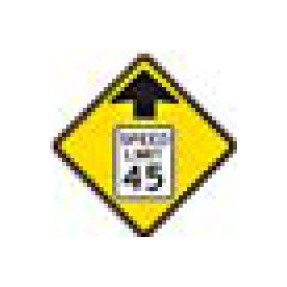 W-Series Yellow Warning Sign, Black and White, 36x36/48x48 in - Image 1