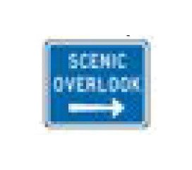 36x30 D Series White on Blue Conventional Road Guide Sign - Image 1