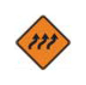 W-Series Black on Orange Warning Sign 36x36 in. - Image 1