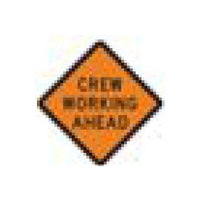 W-Series Black on Orange Warning Sign - 48x48 inches