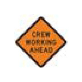 W-Series Black on Orange Warning Sign - 48x48 inches - Image 1