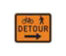 Black on Orange M Series Route Marker and Auxiliary Sign - Image 1