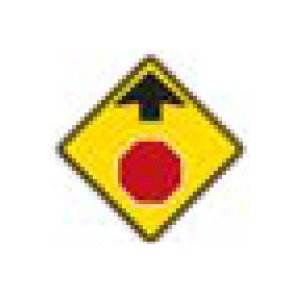 W-Series Black and Red on Yellow Warning Sign - Multiple Size Options for Various Roadways - Image 1