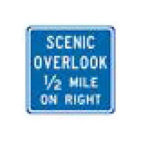 D Series White on Blue Conventional Road Guide Sign, 36x36 inches