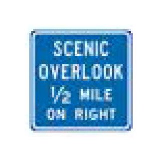 D Series White on Blue Conventional Road Guide Sign, 36x36 inches - Image 1