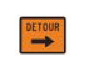 M Series Black on Orange Route Marker Sign - Image 1