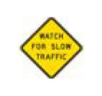 W-Series Black on Yellow Color Warning Sign - 48 x 48 in