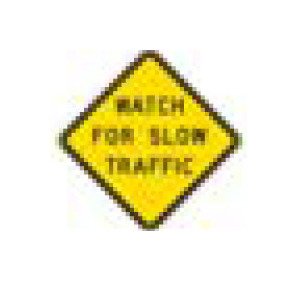 W-Series Black on Yellow Color Warning Sign - 48 x 48 in - Image 1