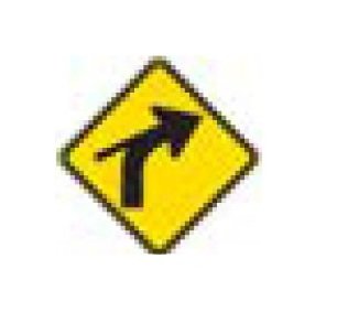 W-Series Black on Yellow Warning Sign - 36 x 36 in - Image 1