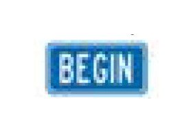 M Series Blue on White Route Marker Sign - Image 1