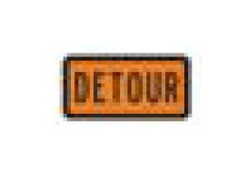 M Series Black on Orange Route Marker Sign - Image 1