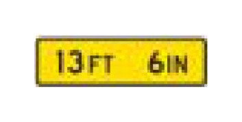 W-Series Black on Yellow Warning Sign - 84 x 24 in - Image 1
