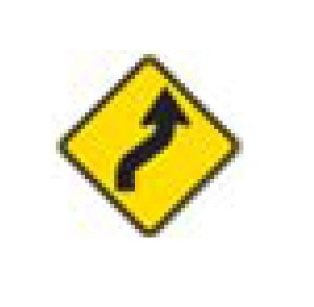 W-Series Black on Yellow Warning Sign for Roads and Bike Paths - Image 1