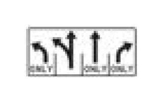 Regulatory Lane-Use Control Sign - 66x30 Inches - R3-8 Series - Image 1