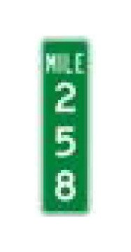 D Series Conventional Road Guide Sign - White on Green, Single/Multiple Lanes - Image 1