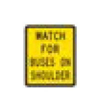 W-Series Black on Yellow Warning Sign - 30 x 36 inches