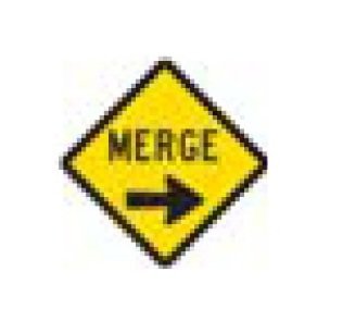 W-Series Black Warning Sign, Yellow/Orange - 36x36/48x48 in - Image 1