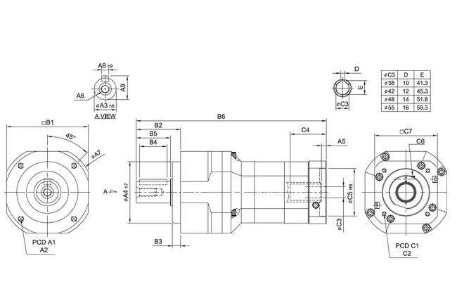 SE-A180A 3-Stage Planetary Reducer Gearbox - Image 2