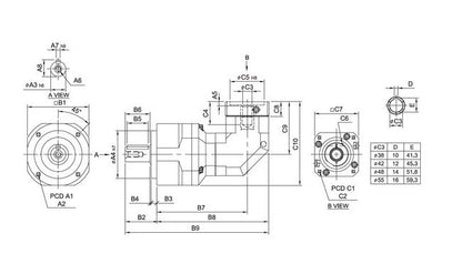 SEL220 2-Stage Planetary Reducer Gearbox with Standard Output Bearing - Image 2
