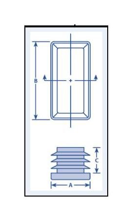 Heavy-Duty Polyethylene Plugs for Standard Rectangular Tubes - Image 2